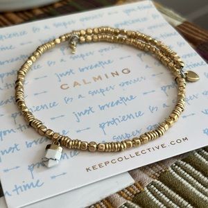 🆕 KEEP Collective “Calming Beaded Wrap” bracelet in gold by Stella & Dot